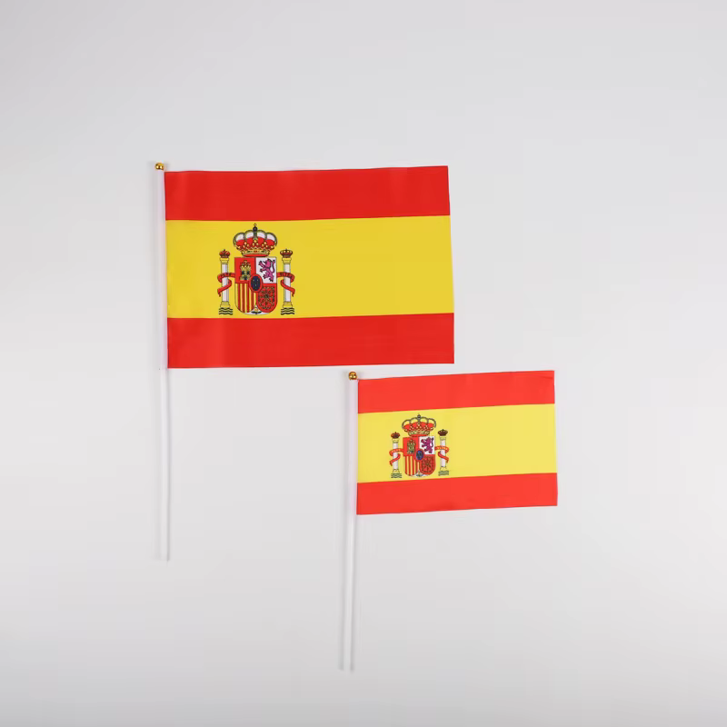 Bandera de España ondulada a mano – 14x21 cm