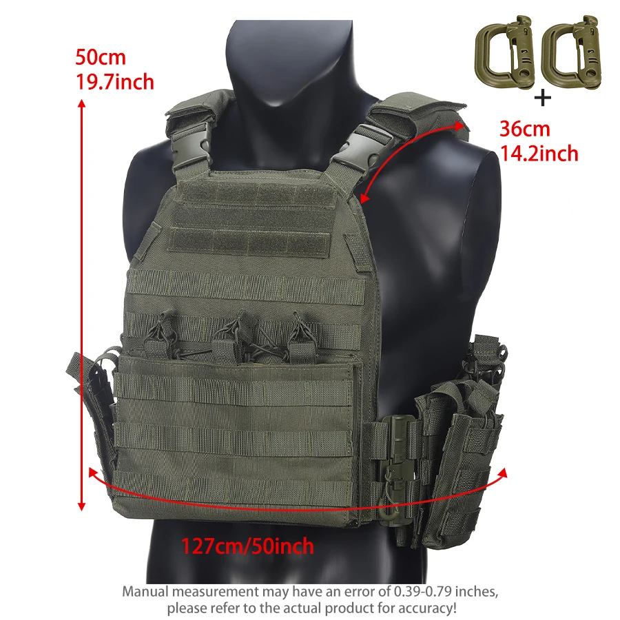 Chaleco táctico ligero ajustable con mochila desmontable aire libre - imagen 4