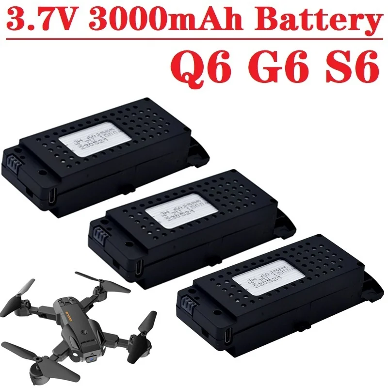 Batería LiPo 3,7V 3000mAh para Q6/G6/S6 8K RC - Recambio G6 Pro - imagen 2