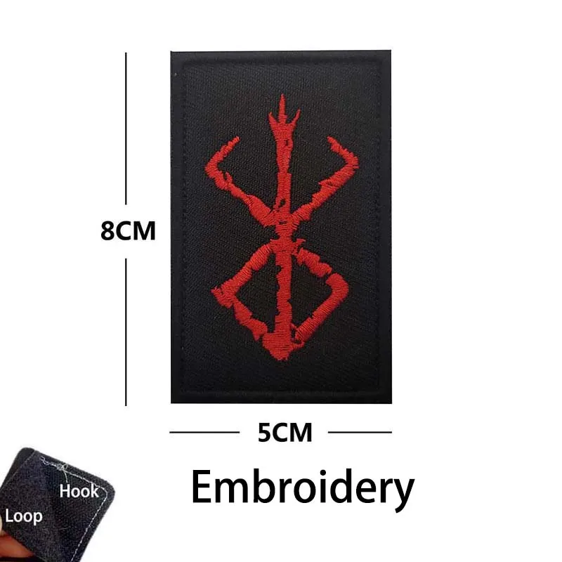 Parche bordado táctico brújula vikinga runa Berserker PVC nórdico - imagen 4