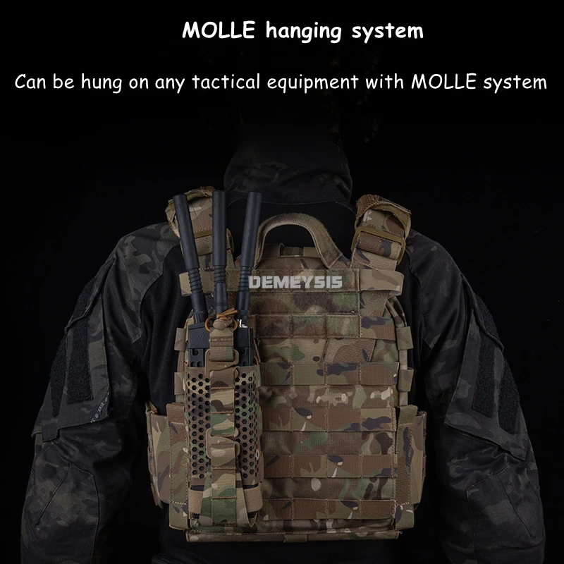 Bolsa táctica MOLLE universal para radio y walkie talkie - imagen 5