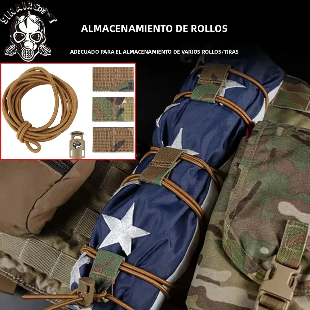 Correa elástica táctica MOLLE con bandera estadounidense - imagen 3