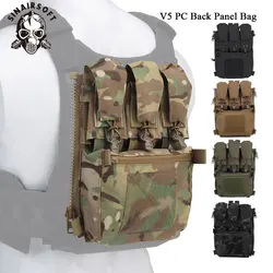 V5 PC Bolsa porta placas trasera expansible en nylon YKK