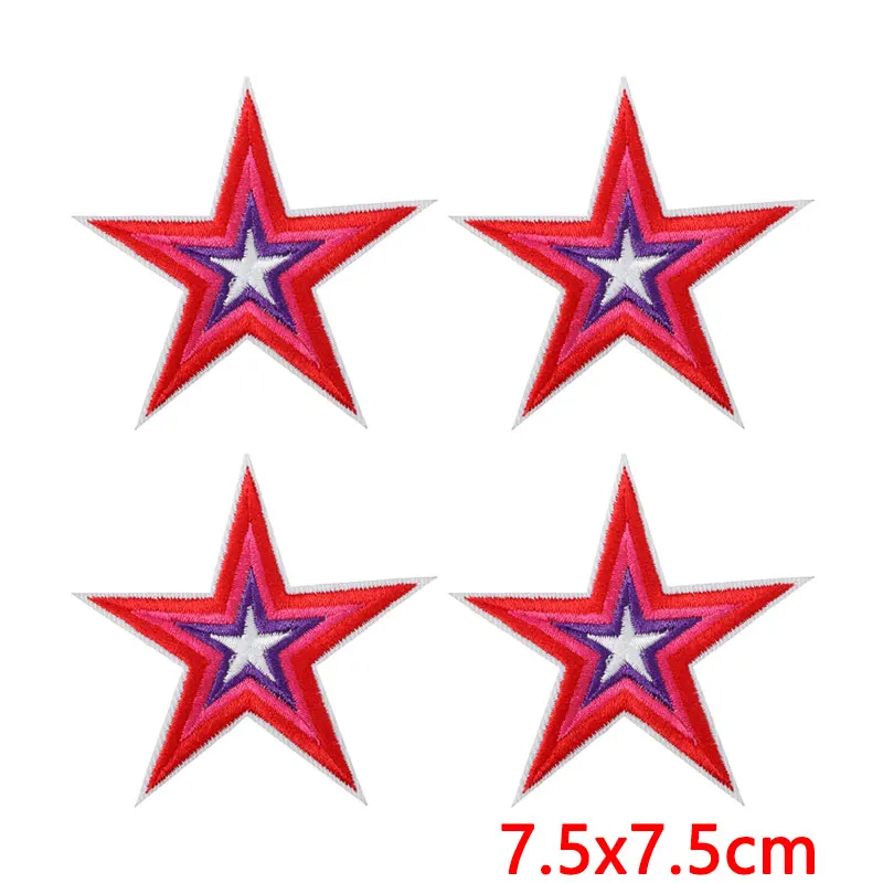 Parche bordado retro corazón, estrella y calavera para planchar - imagen 4