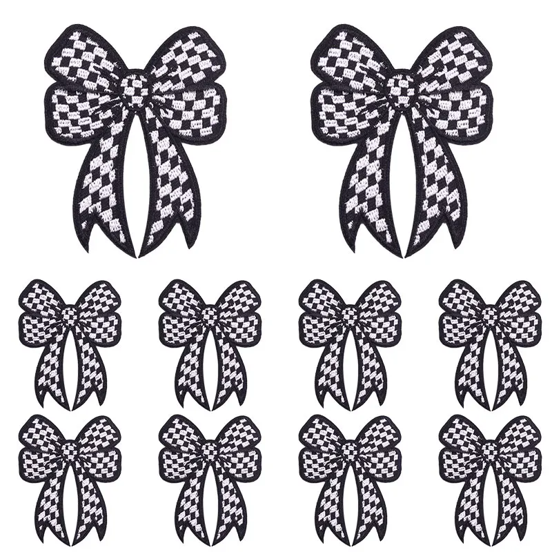 Parches bordados tácticos con diseño cuadros corazón bandera ajedrez - imagen 5
