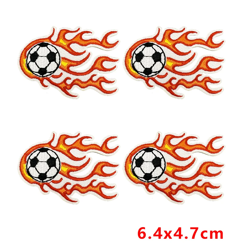 Parche termoadhesivo bordado fútbol llama y red para ropa - imagen 5