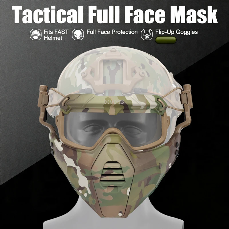 Máscara táctica de paintball con gafas protectoras y airsoft - imagen 4