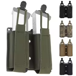 Funda doble portacarregadores MOLLE 9mm con linterna y cuchillo