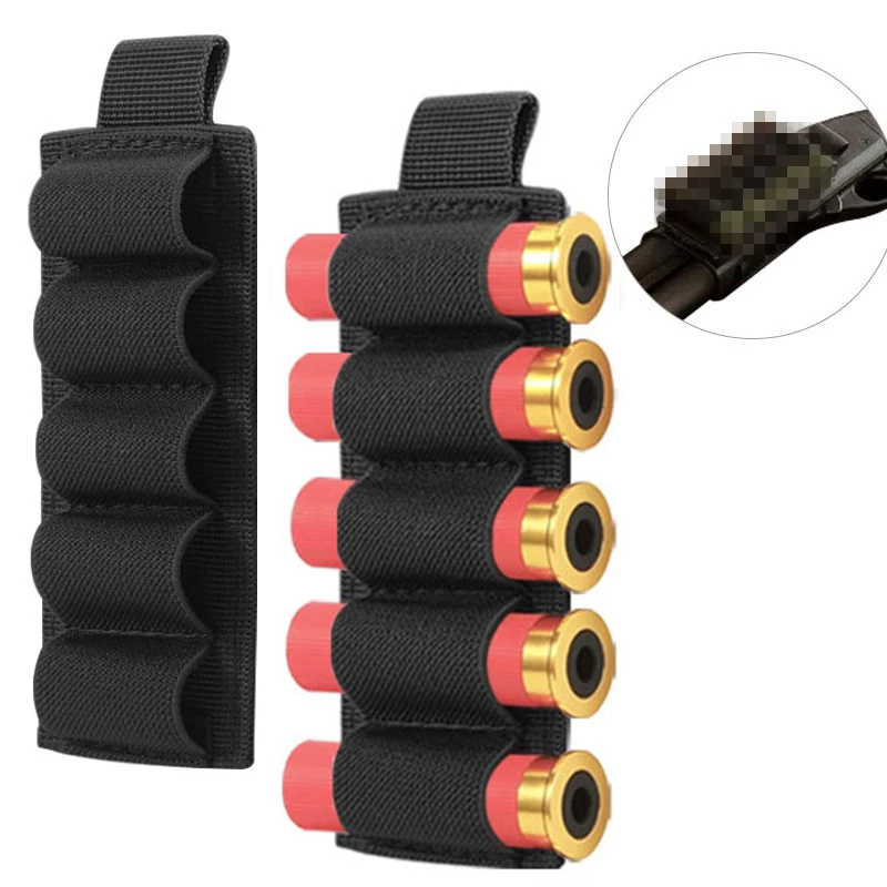 Porta cartuchos escopeta calibre 12 con cierre Velcro y compartimentos - imagen 5
