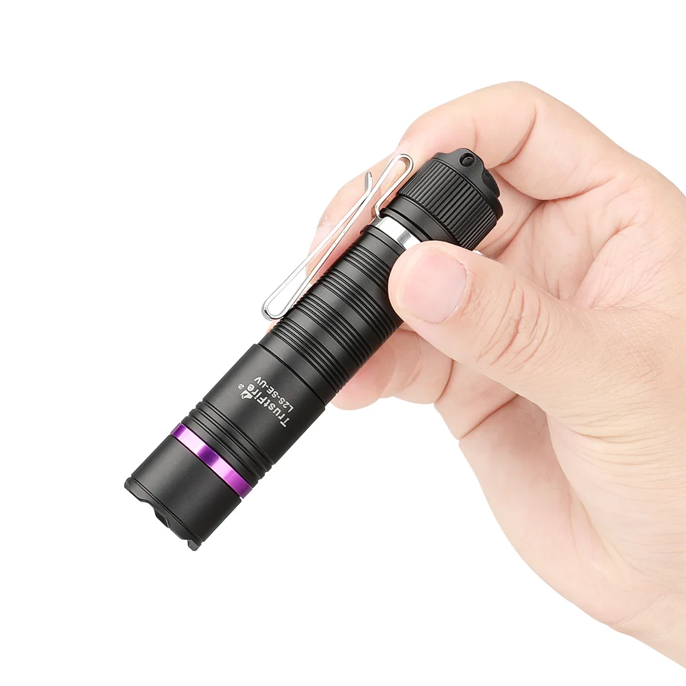 Trustfire Linterna UV 365nm USB-C recargable para detectar marcas