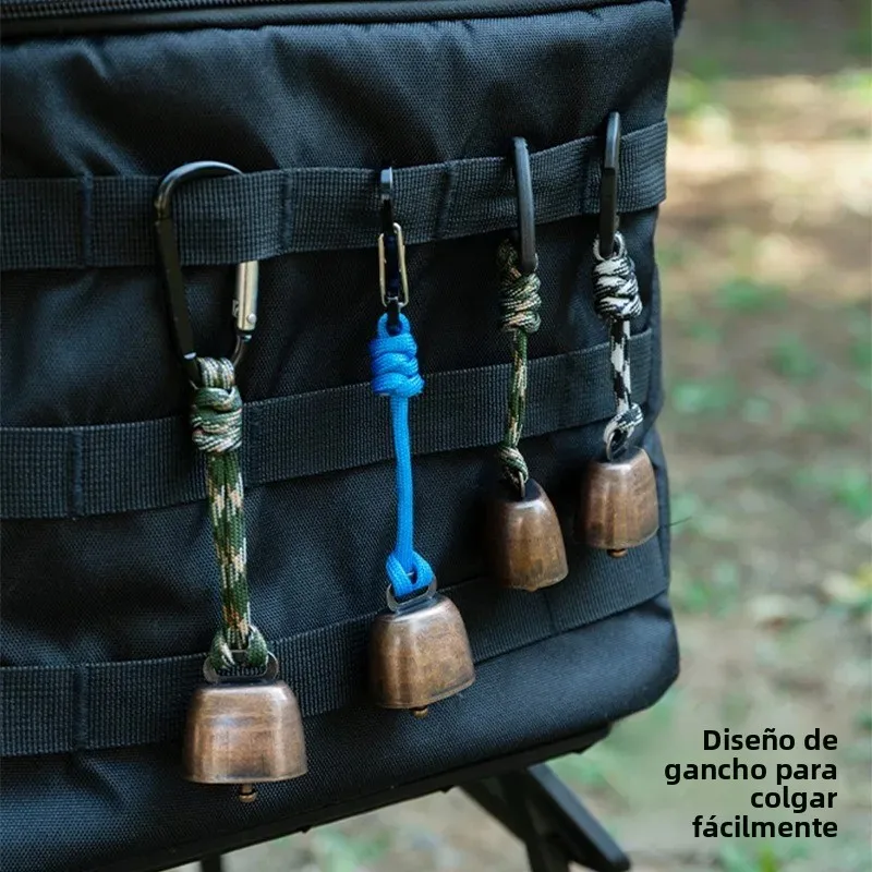 Campana de hierro vintage sonido potente para senderismo y camping - imagen 3
