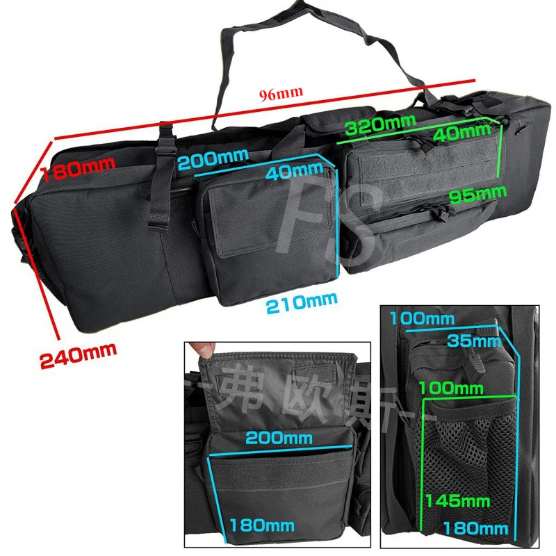 Mochila táctica rifle M249 – funda Oxford 600D para exteriores