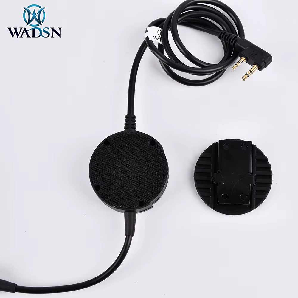 WADSN auriculares tácticos PTT Kenwood con clip metálico y botón - imagen 3