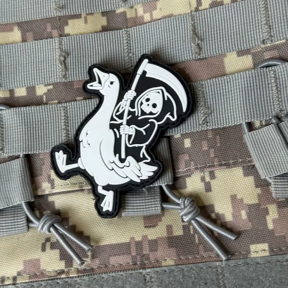 Parche táctico moral PVC con gancho y bucle Gran Ganso Blanca - imagen 3