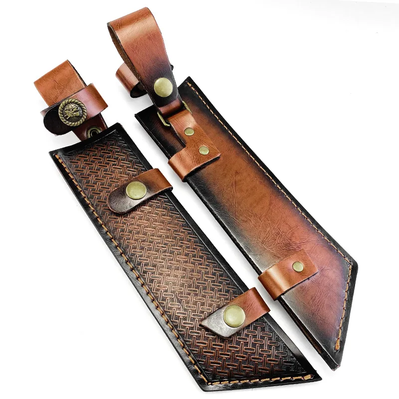 Funda de cuchillo cuero vaca con hebilla para hoja fija - imagen 3