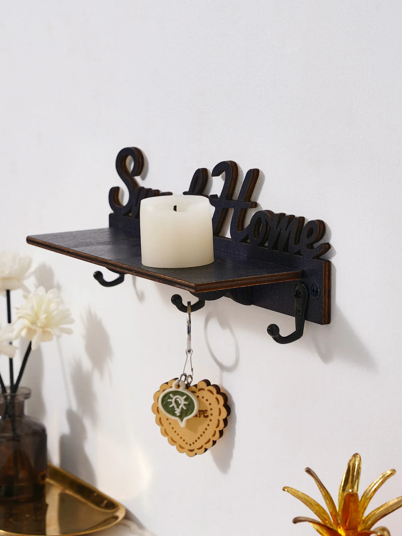 Colgador de pared de madera SWEET HOME