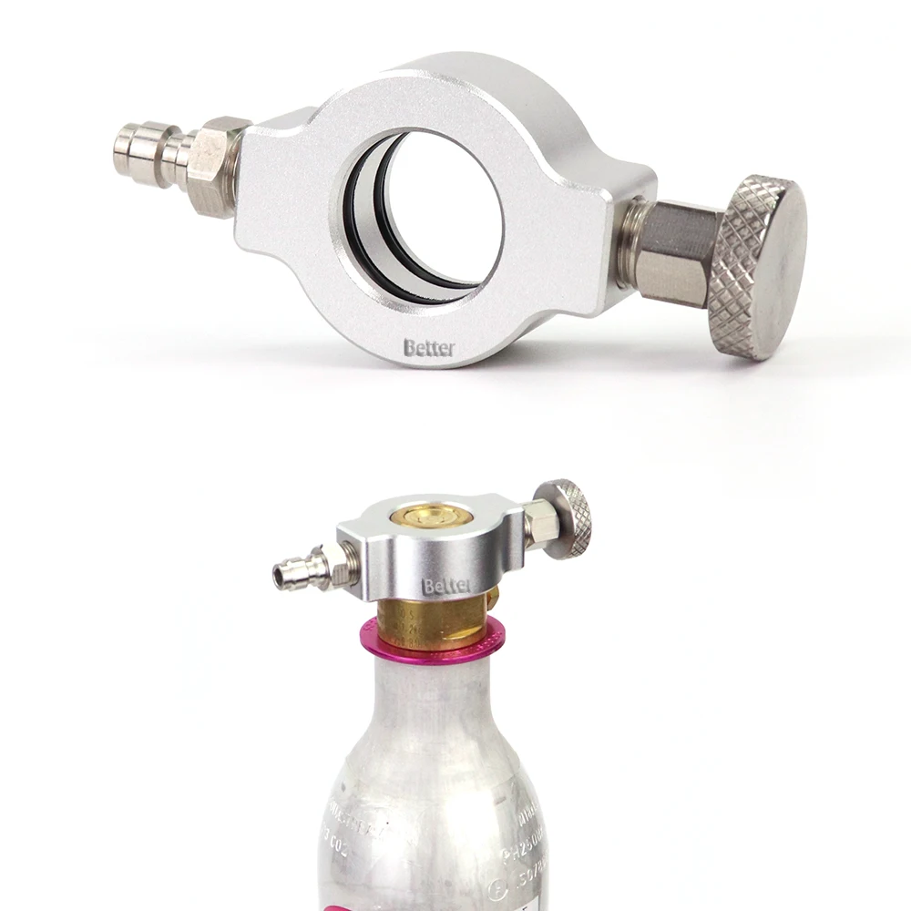 Adaptador de recarga CO2 Sodastream visto de frente