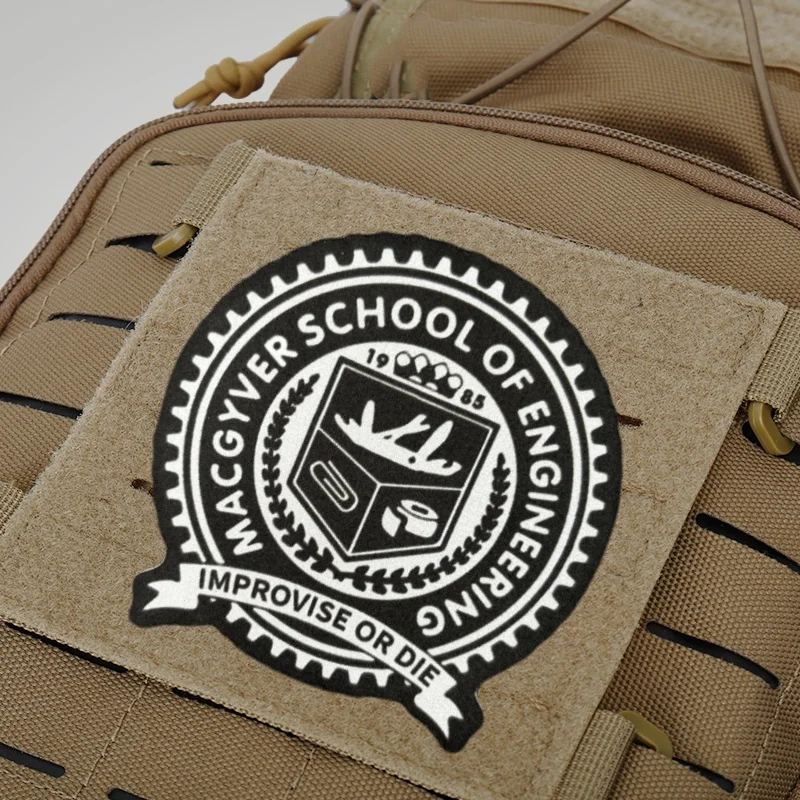 MacGyver parche bordado moral para uniforme táctico estilo militar - imagen 5