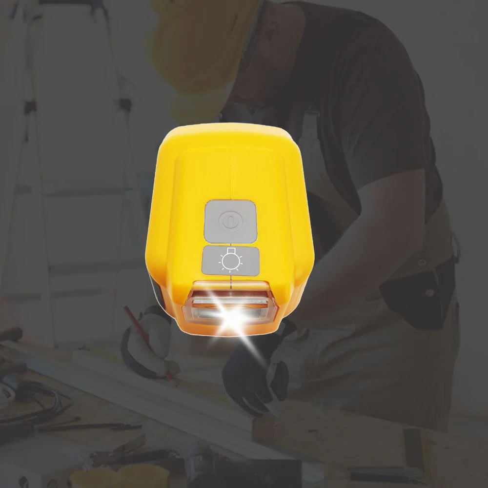 Adaptador convertidor de batería Dewal con USB Tipo C y LED - imagen 2
