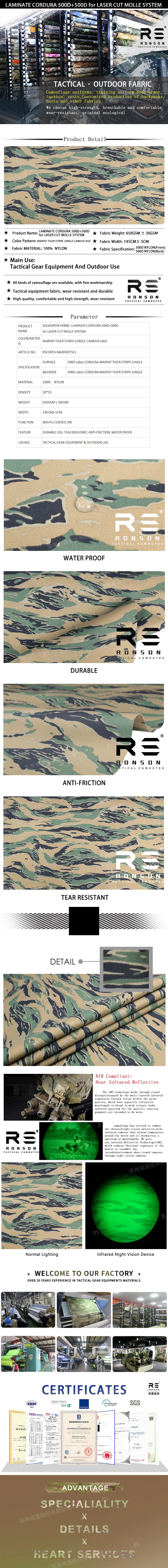 Chaleco táctico con camuflaje MARPAT Tiger Stripe y sistema MOLLE