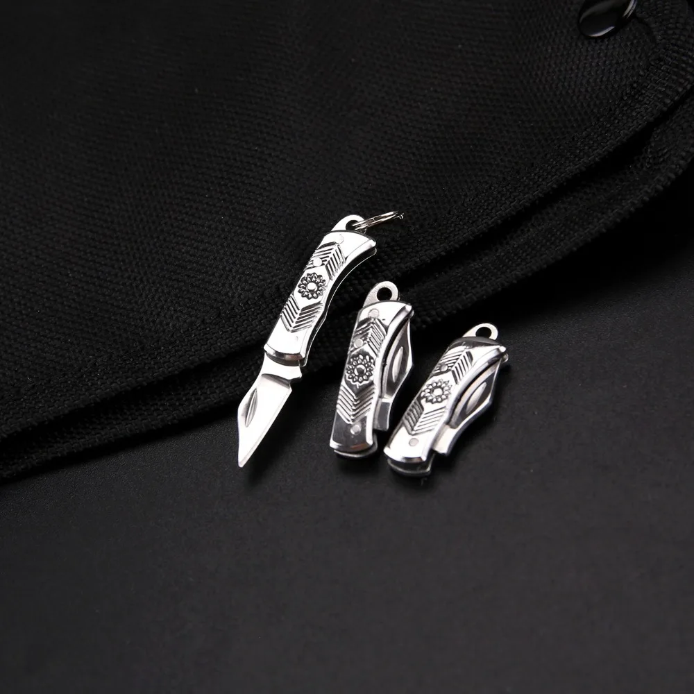 Navaja plegable EDC mini con llavero para supervivencia camping - imagen 5
