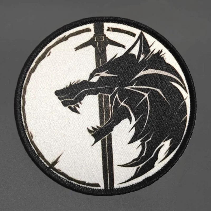 Parche militar lobo con velcro gancho y bucle para chaleco - imagen 5