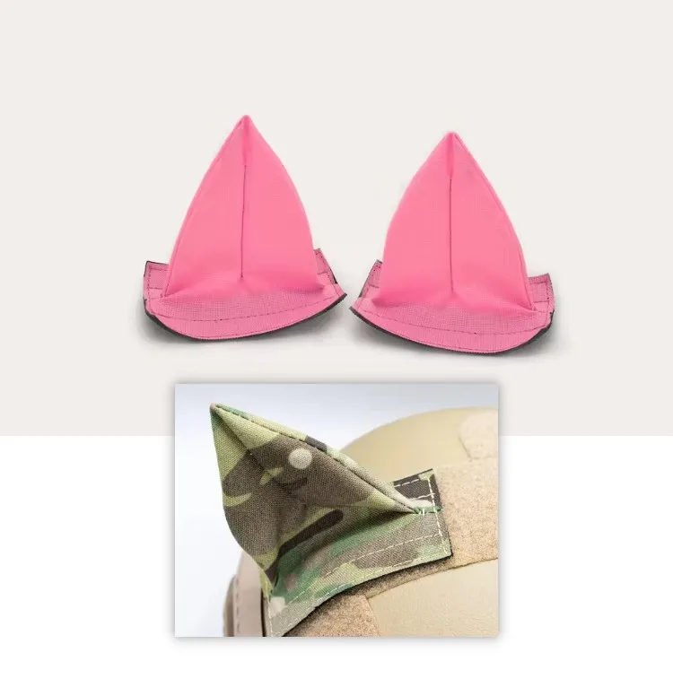 Parche táctico con orejas de gato y cierre Velcro para casco - imagen 5