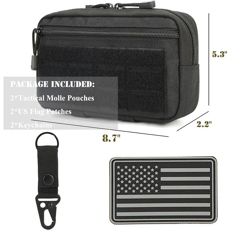 Bolsa MOLLE de administración táctica horizontal cortada con láser - imagen 3
