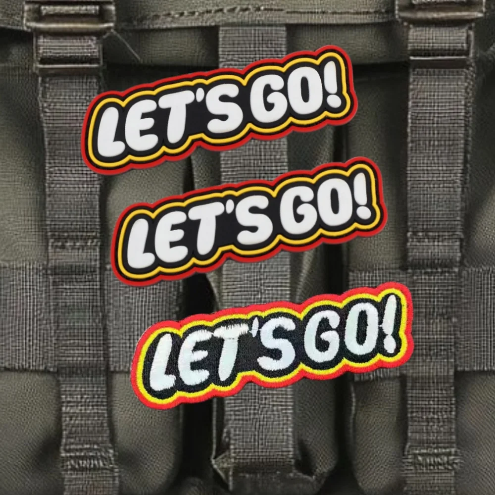 LET'S GO Parche táctico luminoso con letras para mochila MOLLE - imagen 2