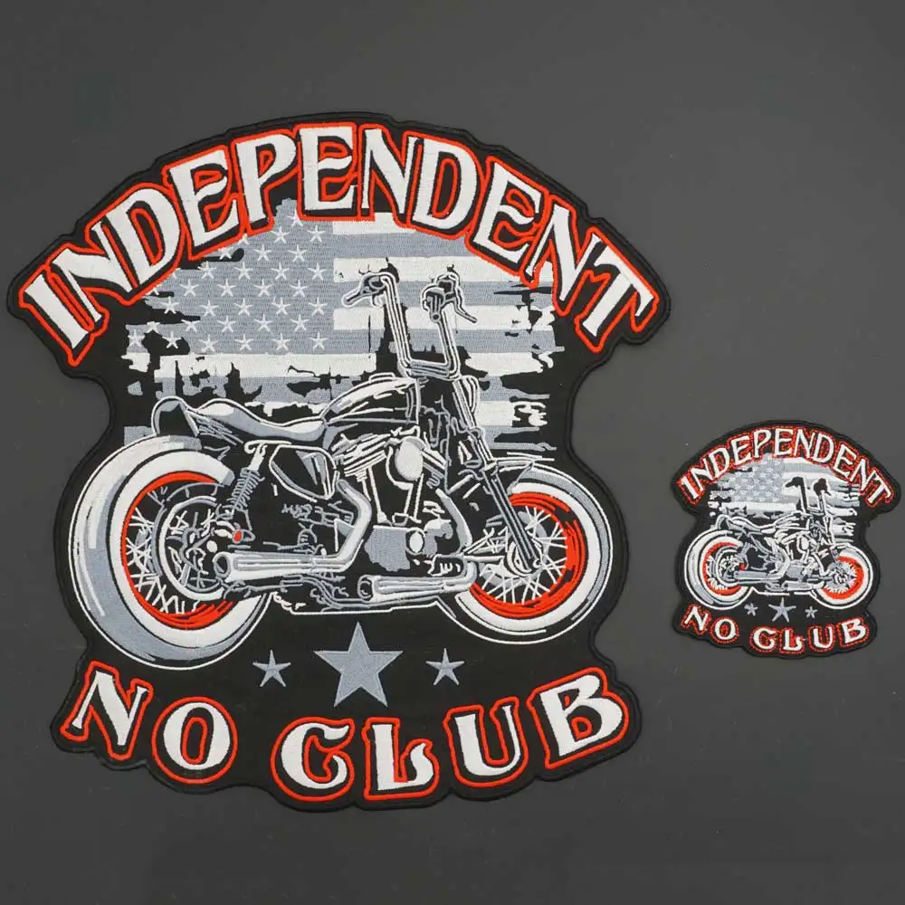 Parche bordado XL independiente para chaleco de motorista - imagen 2