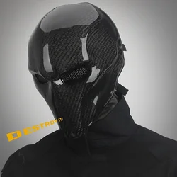 Máscara fibra de carbono Airsoft face cover Deathstroke – Cosplay Halloween