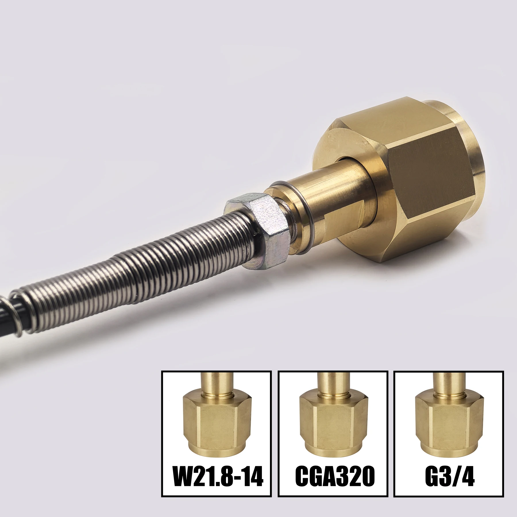Adaptador CO2 conector manguera para carga tanque aire comprimido - imagen 2