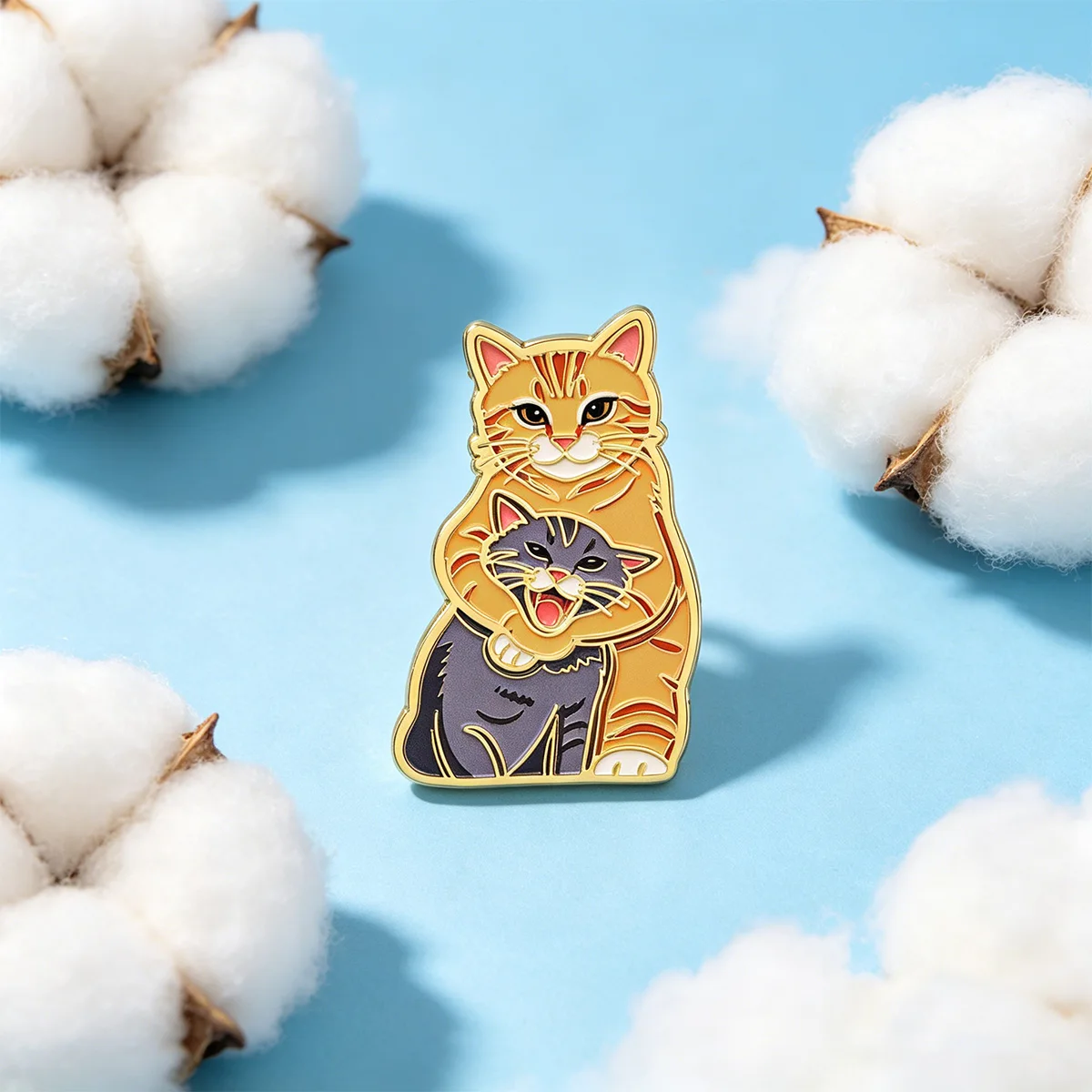 Broche esmalte gato lindo – Pin metálico para mochila y sombrero - imagen 4