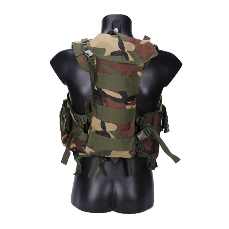 Chaleco táctico MOLLE Airsoft camuflaje portahidratación - imagen 3