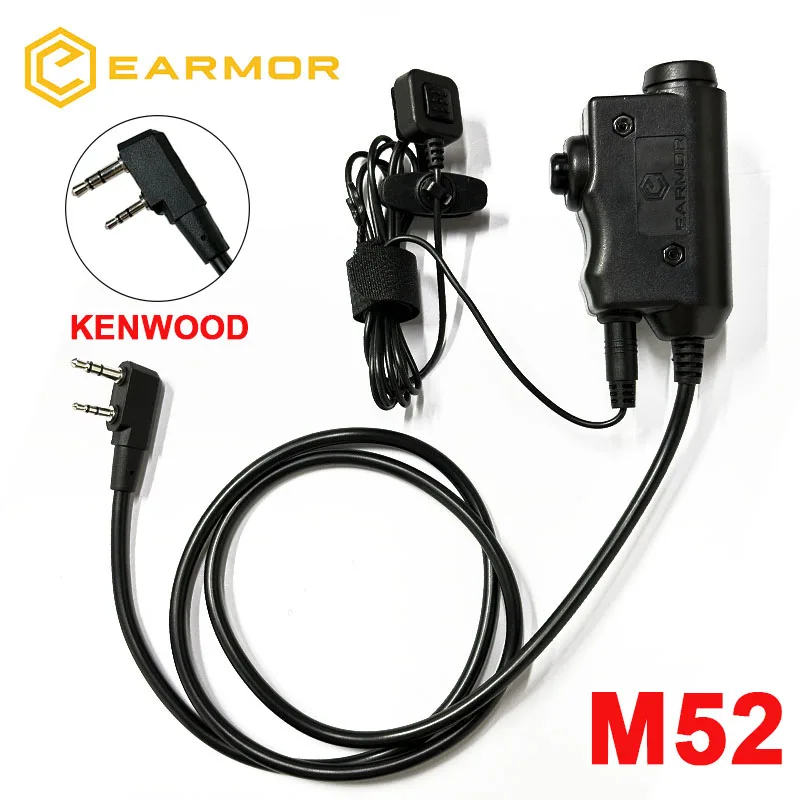 EARMOR M52 Adaptador PTT táctico botón a presión para radios Kenwood - imagen 5