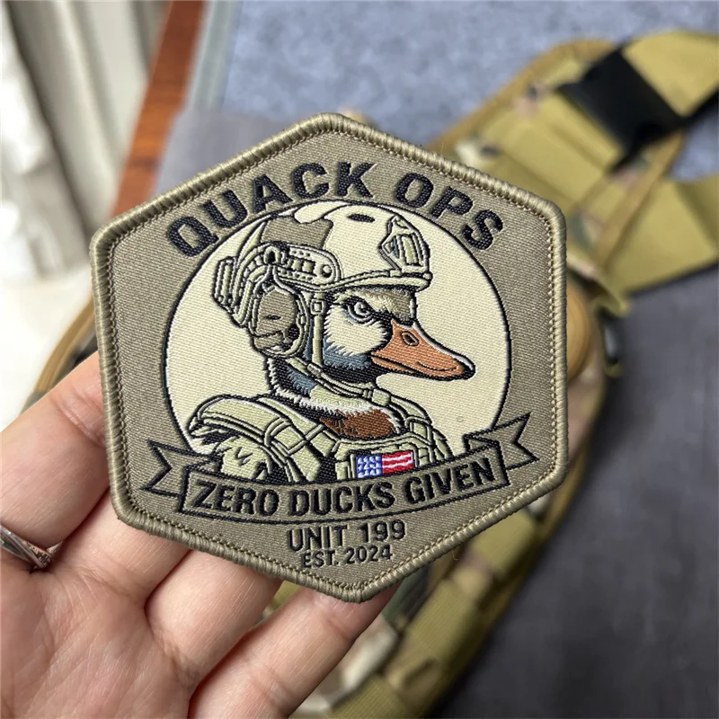 QUACK OPS parche táctico de tela con velcro, insignia moral - imagen 5