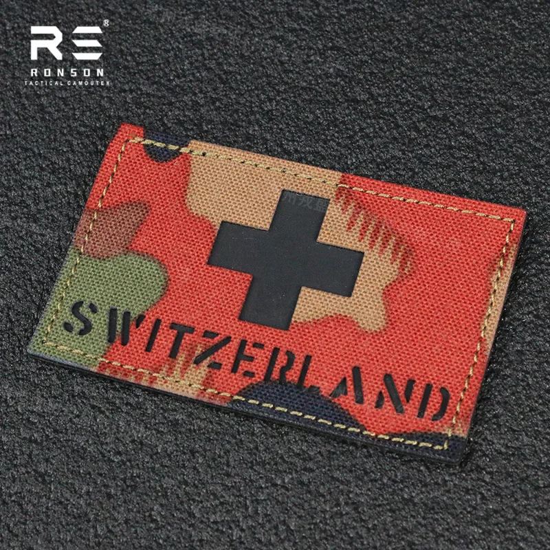 Parche táctico Suiza camuflaje reflectante NIR IRR bordes láser - imagen 2