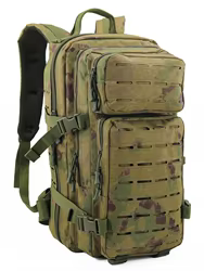 Mochila táctica de gran capacidad con tejido ripstop y camuflaje