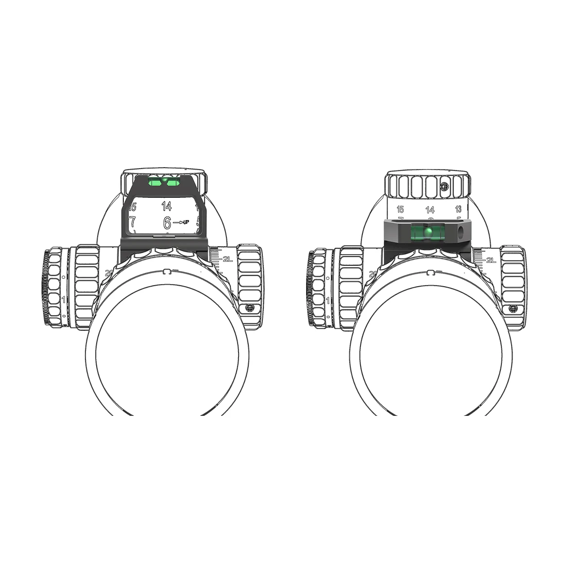 Vector Optics X-ACCU – Anillo montura 30/34mm nivel burbuja táctico - imagen 2