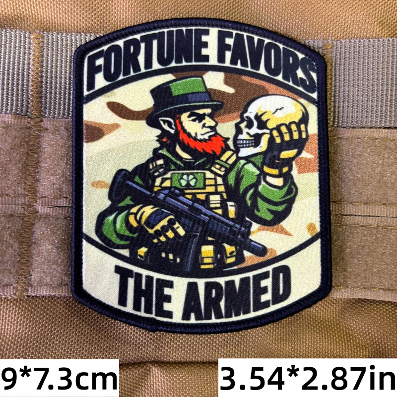 Parche táctico velcro soldado duende – insignia moral militar