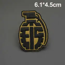 Brazalete táctico de tela bordado granada militar para uniformes