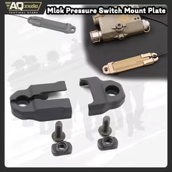 AQzxdc Placa Montaje Interruptor Presión M-LOK Aluminio para PEQ-15