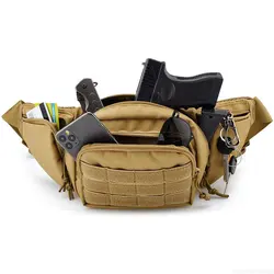 Riñonera Molle impermeable nailon para pistola EDC caza y camping