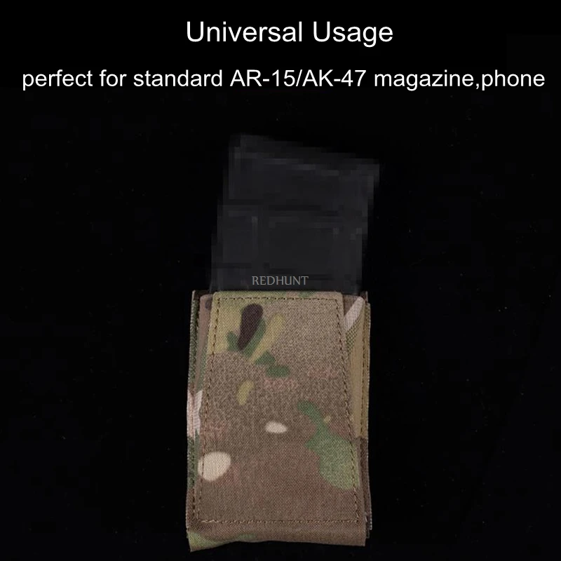 Portacargador MOLLE individual para AR15 AK47 caza y combate - imagen 3