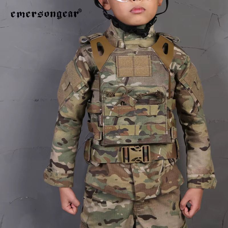 Emersongear JPC chaleco tactico infantil con portaplacas MOLLE