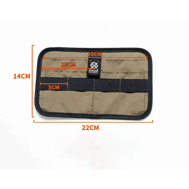 Organizador táctico EDC modular con cierre velcro y gestión de cables
