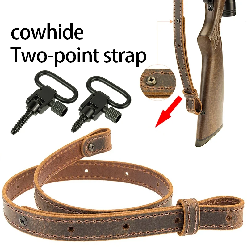 Correa de cuero para hombro rifles AK y AR-15 ajustable táctica
