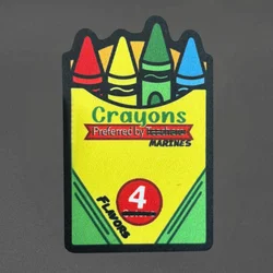 Parche táctico DIY con estampado crayones, gancho y bucle para chaleco