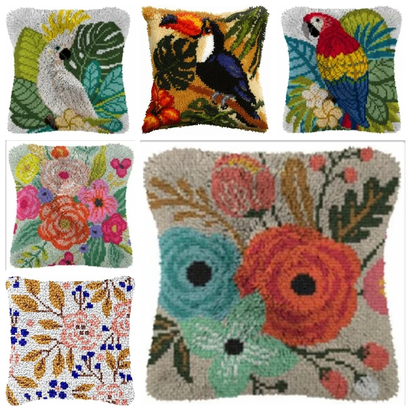 Kit completo de bordado con flores y herramientas