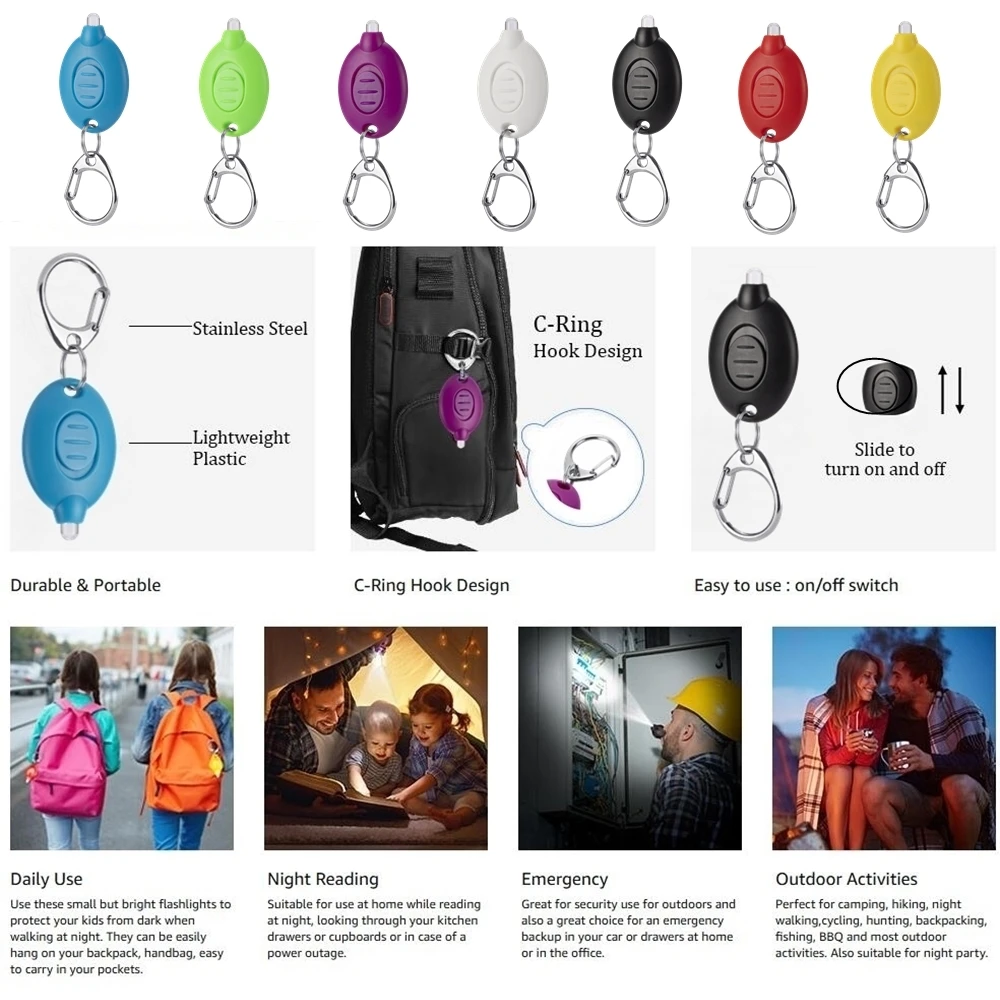 Llavero LED Alonefire multicolor visto de frente
